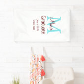 Banderoles Gradué ajouter nom monogramme vert rose simple min (En situation)