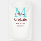 Banderoles Gradué ajouter nom monogramme vert rose simple min (Vertical)
