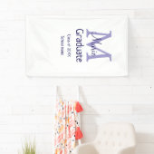 Banderoles Gradué ajouter nom monogramme violet simple m mini (En situation)