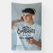 Banderoles Graffiti Graduate | Custom Photo Graduation Sign (Verticale)