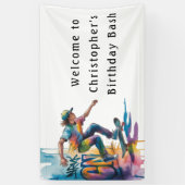 Banderoles Graffiti Skateboarder Birthday Bash Welcome Sign (Vertical)