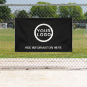 Banderoles Grand logo professionnel noir blanc (En situation)