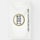 Banderoles Grand logo professionnel noir blanc (Vertical)