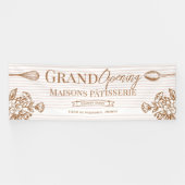 Banderoles Grand Opening Bakery Business Floral Whisk Spoon (Horizontal)