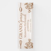 Banderoles Grand Opening Bakery Business Floral Whisk Spoon (Verticale)