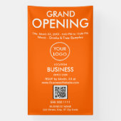 Banderoles Grand Ouverture Moderne Orange Business Logo Code (Verticale)