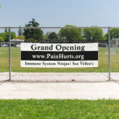 Banderoles Grand Ouverture noir et blanc (En situation)