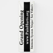 Banderoles Grand Ouverture noir et blanc (Vertical)