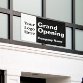 Banderoles Grand Ouverture Noir et Blanc Logo et Nom de l'ent (Bâtiment extérieur)