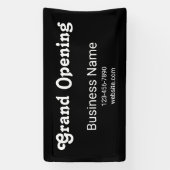 Banderoles Grand ouverture Nom commercial Téléphone Site Web  (Verticale)