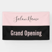 Banderoles Grand Ouverture Pale Rose noir Script Salon de bea (Horizontal)
