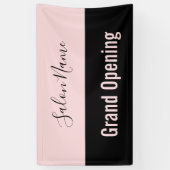 Banderoles Grand Ouverture Pale Rose noir Script Salon de bea (Vertical)