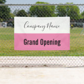 Banderoles Grand Ouverture rose noir blanc Nom de la société  (En situation)