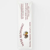 Banderoles GRAND RÉOUVERTURE DU logo personnalisé (Vertical)