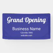 Banderoles Grand Script d'ouverture Nom commercial Numéro de  (Horizontal)