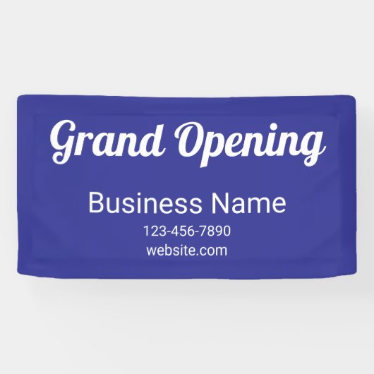 Banderoles Grand Script d'ouverture Nom commercial Numéro de  (Horizontal)