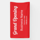 Banderoles Grand Script d'ouverture Nom commercial Numéro de  (Verticale)