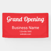 Banderoles Grand Script d'ouverture Nom commercial Numéro de  (Horizontal)