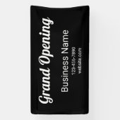 Banderoles Grand Script d'ouverture Nom commercial Numéro de  (Verticale)