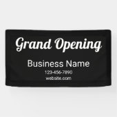 Banderoles Grand Script d'ouverture Nom commercial Numéro de  (Horizontal)