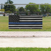 Banderoles Grand Tatter détendu mince drapeau de ligne bleue (En situation)