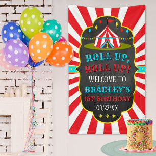 Banderoles Grand Top Carnaval de cirque 1er anniversaire Bien