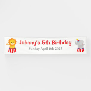 Banderoles Grand Top Carnaval de cirque Anniversaire en rouge