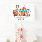 Banderoles Grand Top Circus Joyeux Anniversaire (En situation)