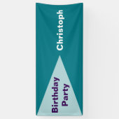 Banderoles GRAND TRIANGLE blanc transparent + vos idées (Vertical)