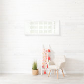 Banderoles Graphique de table de mariage vinyle blanc et saug (En situation)
