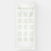 Banderoles Graphique de table de mariage vinyle blanc et saug (Vertical)