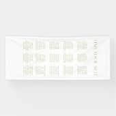 Banderoles Graphique de table de mariage vinyle blanc et saug (Horizontal)