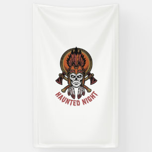Banderoles Graphisme de gravure de guerrier Halloween vintage