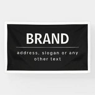 Banderoles Gras Marque moderne ou nom commercial Noir et bl