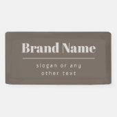 Banderoles Gras moderne foncé & clair Beige Marque ou Entrepr (Horizontal)