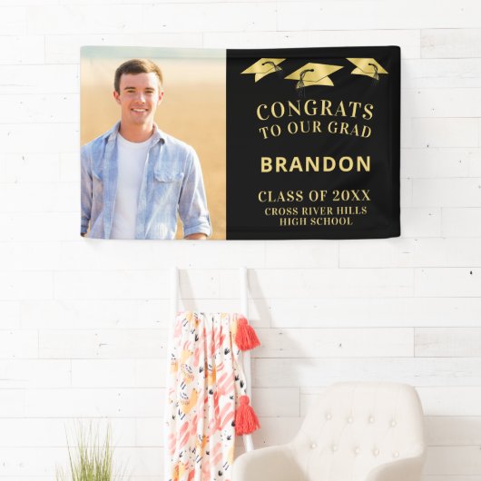 Banderoles GRATS GRAD Casquette Toss Photo Black Gold (En situation)