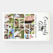 Banderoles GRATS GRAD Photo Collage Script Confetti (Horizontal)