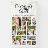 Banderoles GRATS GRAD Photo Collage Script Confetti (Vertical)