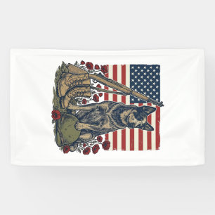 Banderoles Gravure vintage patriotique de Blue Heeler Memoria