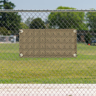Banderoles Grec Meander Carré Motif principal Brown