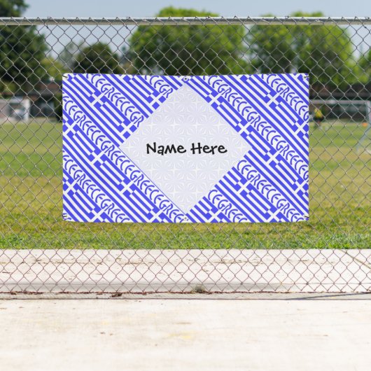 Banderoles Grèce Drapeau grec Carrelé Personnalisé (En situation)