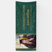 Banderoles Green And Gold Confetti Diplômé en photo (Vertical)