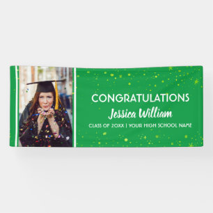 Banderoles Green Confetti 2023 Graduate Photo Graduation