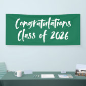 Banderoles Green Félicitations Class of 2023 Graduation (Salon professionnel)