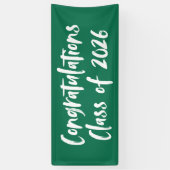 Banderoles Green Félicitations Class of 2023 Graduation (Vertical)