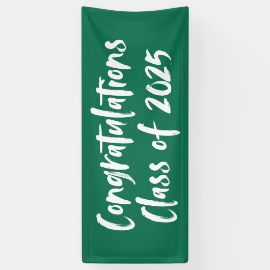Banderoles Green Félicitations Class of 2023 Graduation (Vertical)