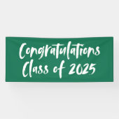 Banderoles Green Félicitations Class of 2023 Graduation (Horizontal)
