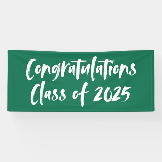 Banderoles Green Félicitations Class of 2023 Graduation (Horizontal)