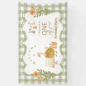 Banderoles Green Gingham Silly Goose 1st Birthday (Vertical)