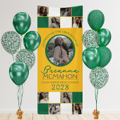 Banderoles Green & Gold 9 Photo Collage Graduation Vinyl